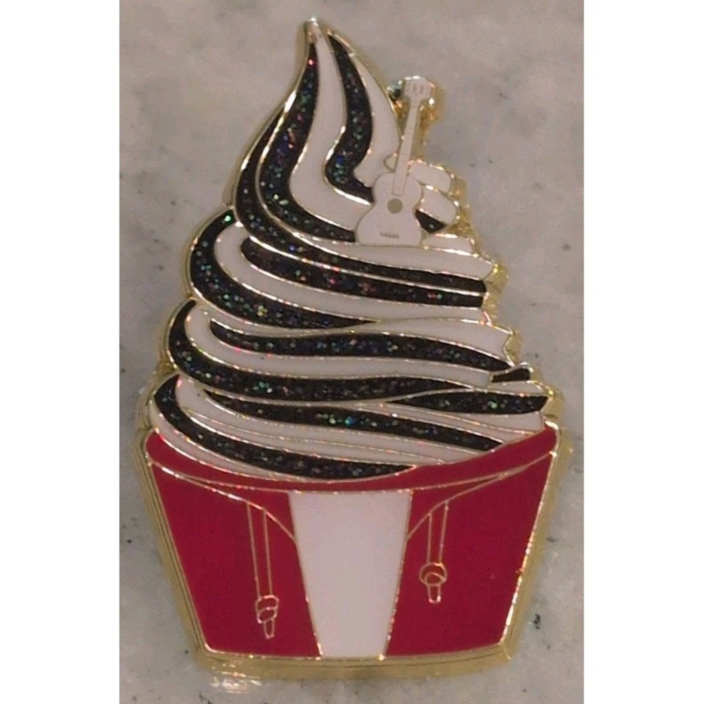 Loungefly Disney Pixar Dessert Soft Serve Coco Miguel Glitter Ice Cream Pin